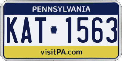 PA license plate KAT1563