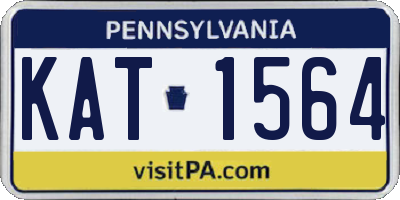 PA license plate KAT1564