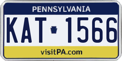 PA license plate KAT1566
