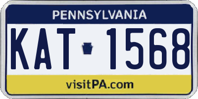 PA license plate KAT1568