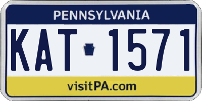 PA license plate KAT1571