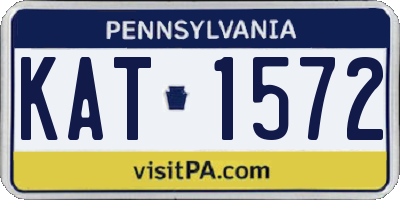 PA license plate KAT1572