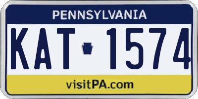 PA license plate KAT1574