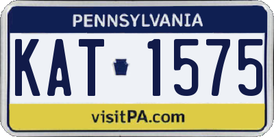PA license plate KAT1575