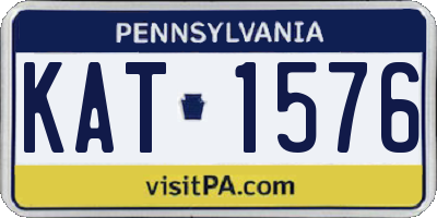 PA license plate KAT1576