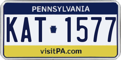 PA license plate KAT1577