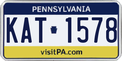 PA license plate KAT1578