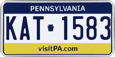 PA license plate KAT1583