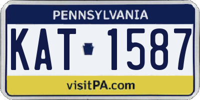 PA license plate KAT1587