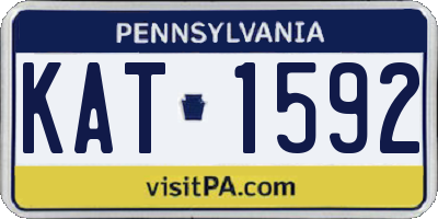 PA license plate KAT1592