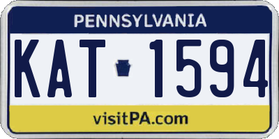 PA license plate KAT1594