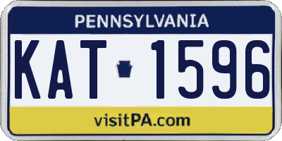 PA license plate KAT1596