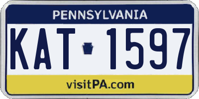 PA license plate KAT1597