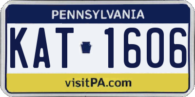 PA license plate KAT1606