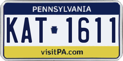 PA license plate KAT1611
