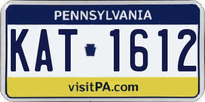 PA license plate KAT1612