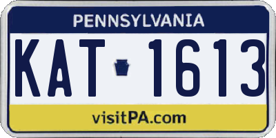 PA license plate KAT1613