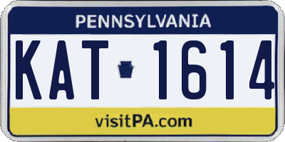 PA license plate KAT1614