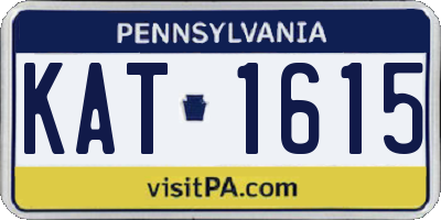 PA license plate KAT1615