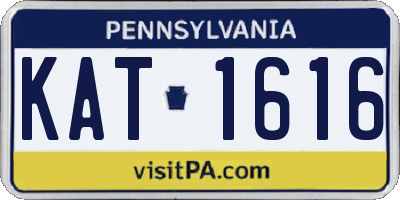 PA license plate KAT1616