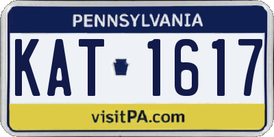 PA license plate KAT1617