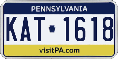 PA license plate KAT1618