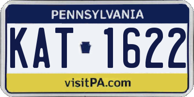 PA license plate KAT1622