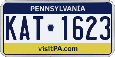 PA license plate KAT1623