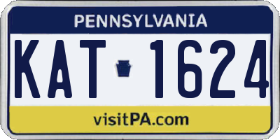PA license plate KAT1624