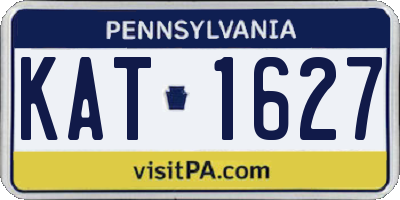 PA license plate KAT1627