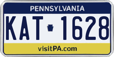 PA license plate KAT1628