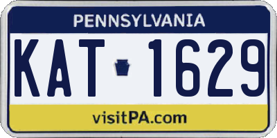 PA license plate KAT1629