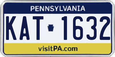 PA license plate KAT1632
