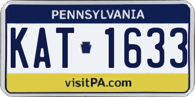 PA license plate KAT1633