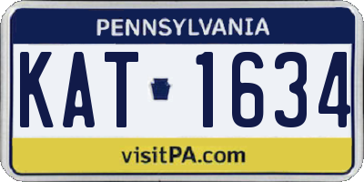 PA license plate KAT1634