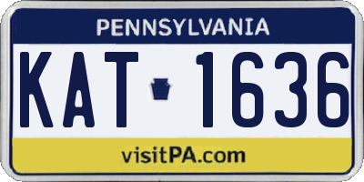 PA license plate KAT1636