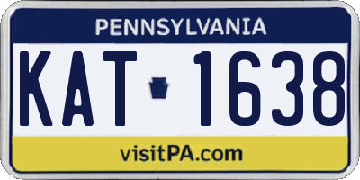 PA license plate KAT1638
