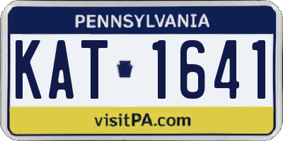PA license plate KAT1641