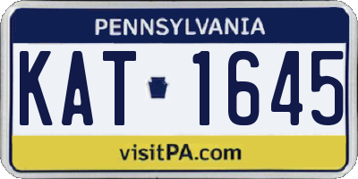 PA license plate KAT1645