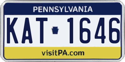 PA license plate KAT1646