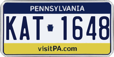 PA license plate KAT1648