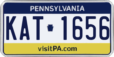 PA license plate KAT1656