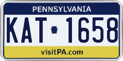 PA license plate KAT1658