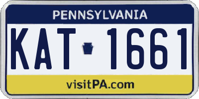 PA license plate KAT1661