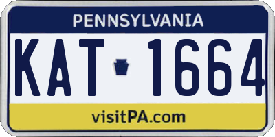 PA license plate KAT1664