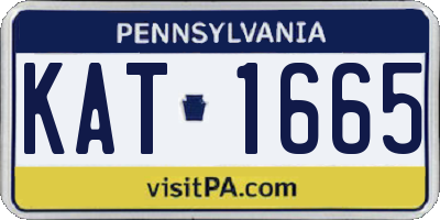 PA license plate KAT1665