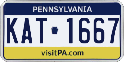 PA license plate KAT1667