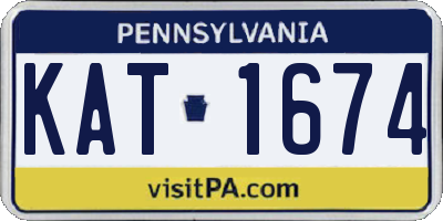 PA license plate KAT1674