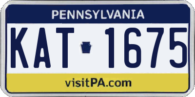 PA license plate KAT1675