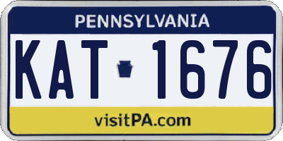PA license plate KAT1676